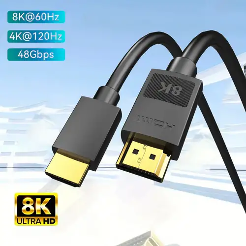 HDMI Cable 2.1 4K@120Hz Certification 48Gbps 1.5 Feet,Ultra High Speed 8K  HDMI Cable Nylon Gold-plated interface Supports 1440p 144hz