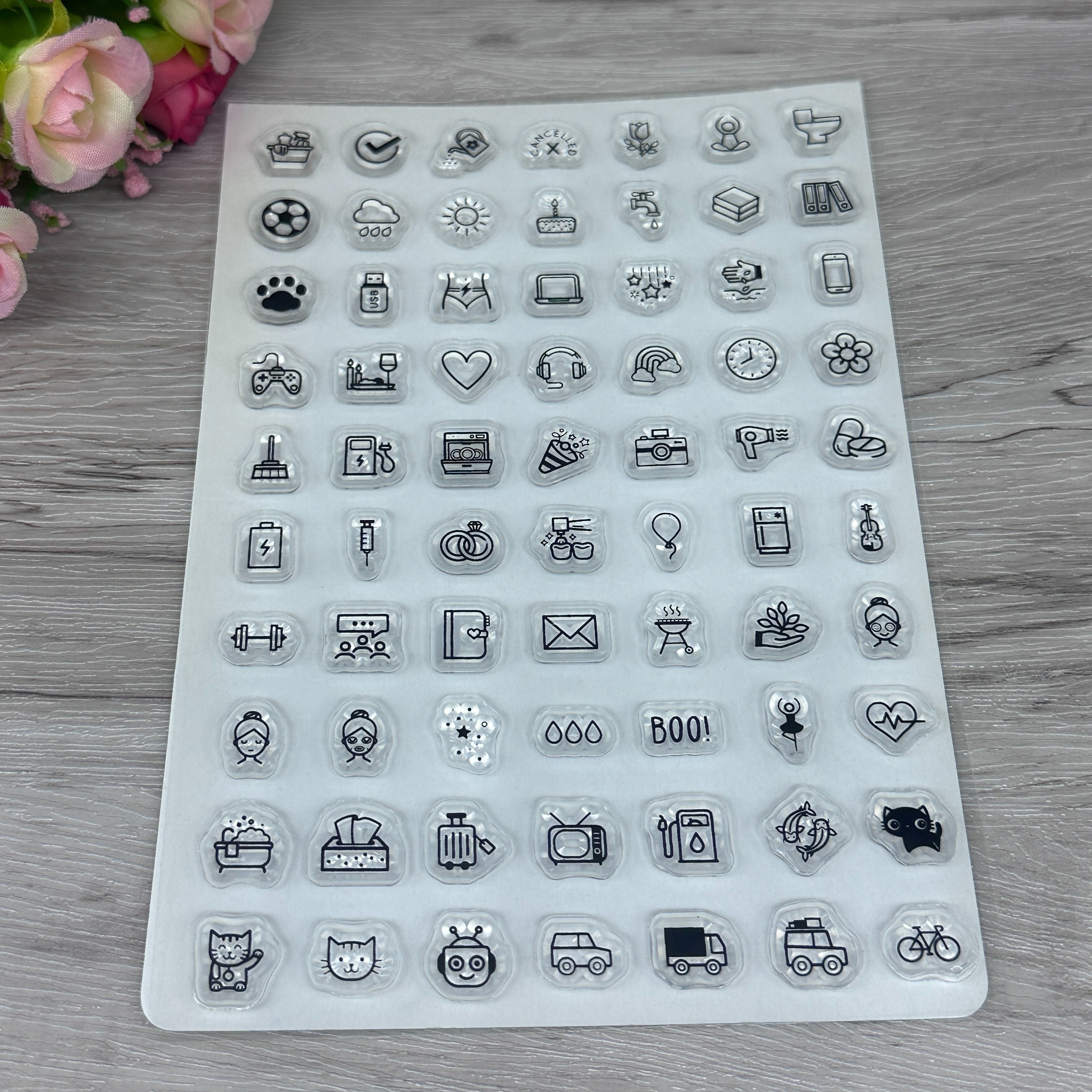 

Diy Scrapbooking Clear Silicone Stamp With Schedule - Card Making, Photo Albums & Crafts