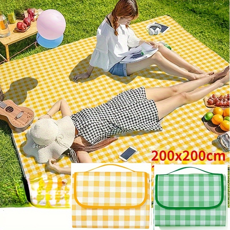 

Foldable Camping Mat Waterproof Oxford Cloth Sand Beach Mat, Thicken Tent Picnic Blanket Pad, Moisture-proof Outdoor Picnic Mat