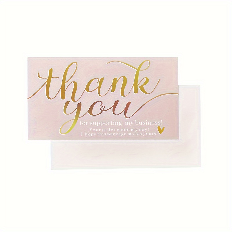 

Elegant Golden Gradient Thank You Cards, 50/30/20 Count, Business Customer Appreciation Note Cards, , English Text, Small Fresh Gift Cards For Florists And , 3..9 Inches