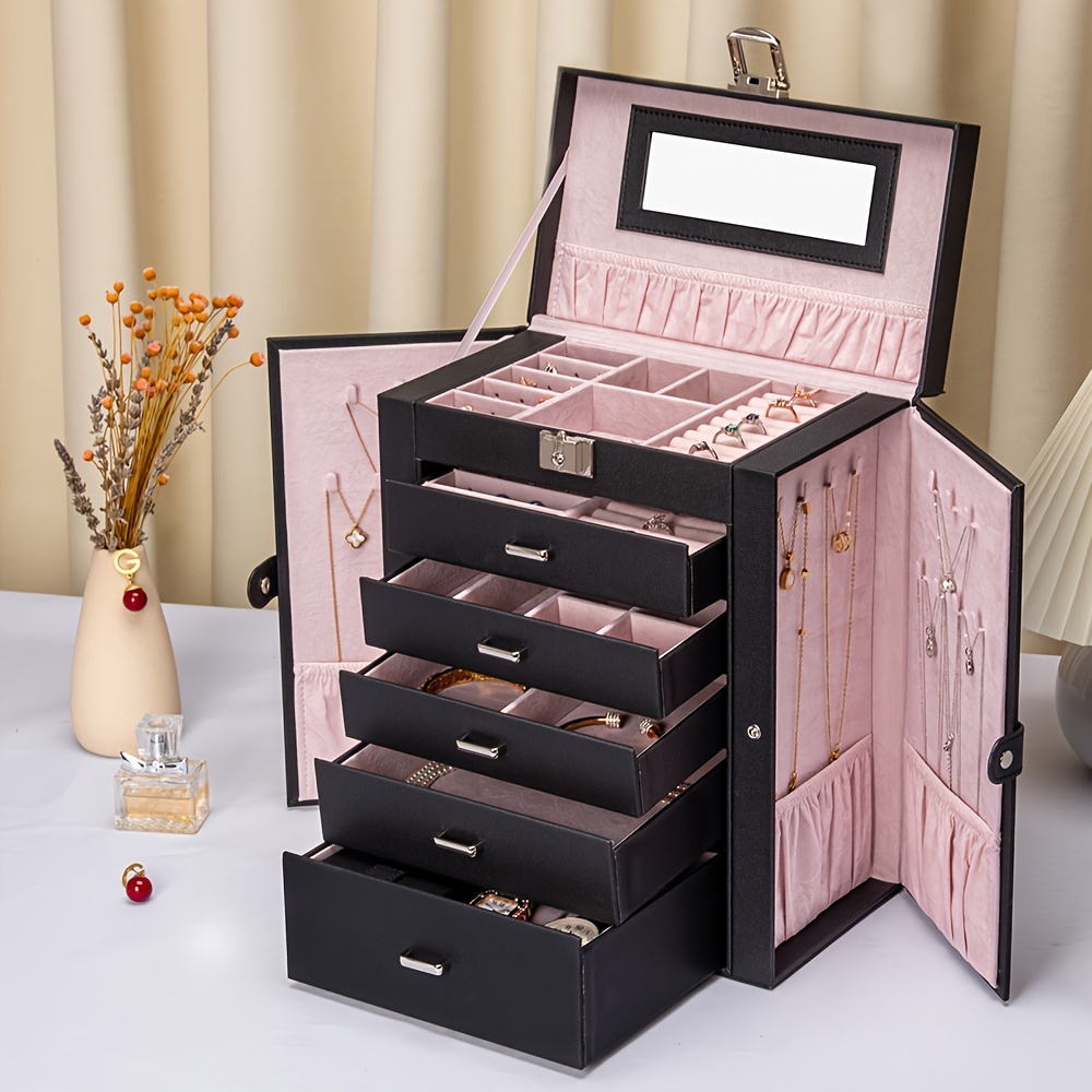 

Feiyan 6 Jewelry Box, Jewelry 5 Drawers, , , Lockable, Jewelry Organizer, For