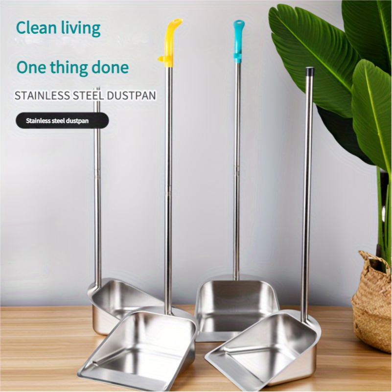 

1pc, Stainless Steel Dustpan With Thickened Design For Household And Outdoor Cleaning, Garbage Shovel For Road Cleaning, Cleaning Supplies, Cleaning Tool