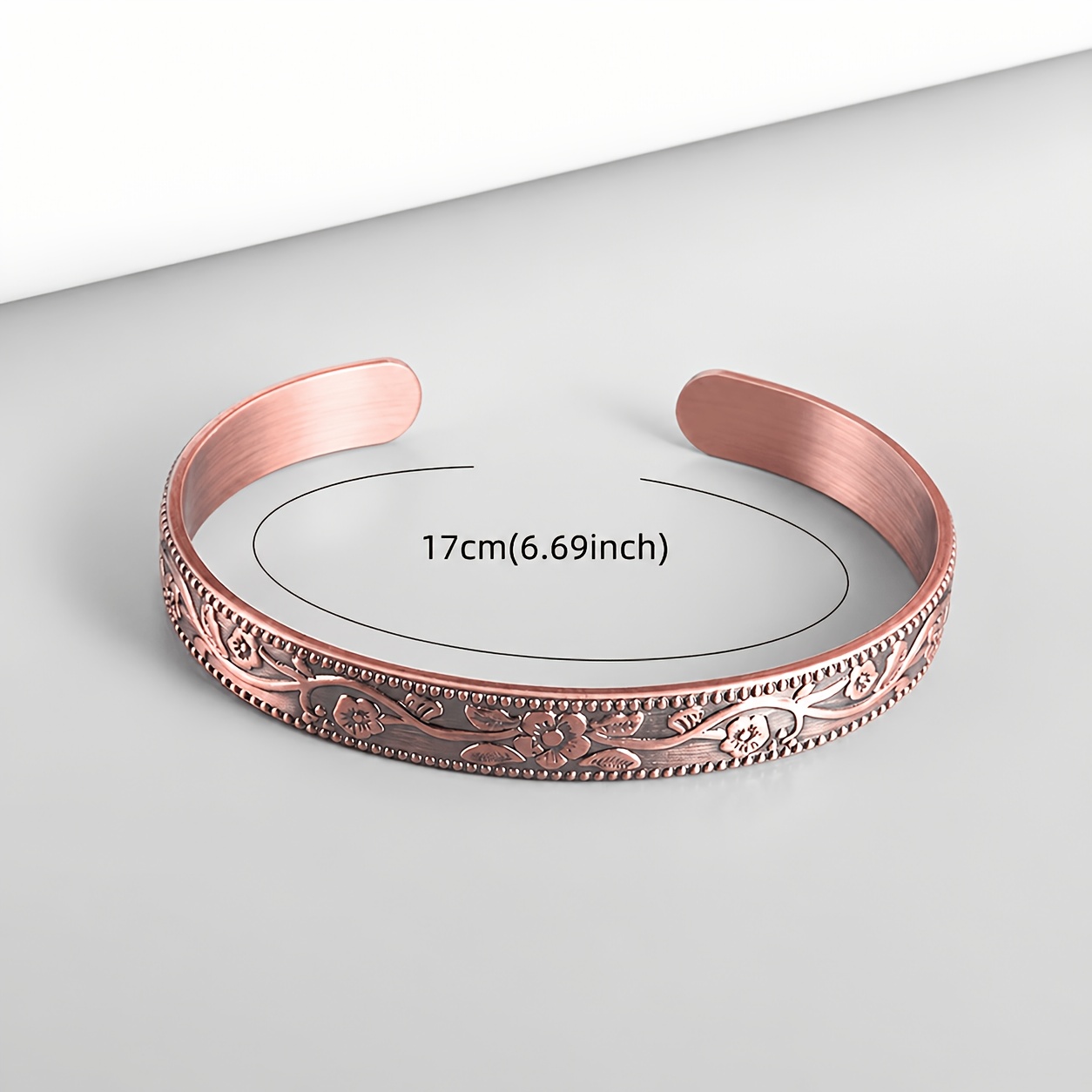 Copper Plum Blossom Bangle & Ring Set