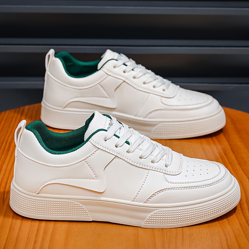 Zapatos Blancos de Suela Gruesa para Hombre, Talla Grande - Nueva Colección