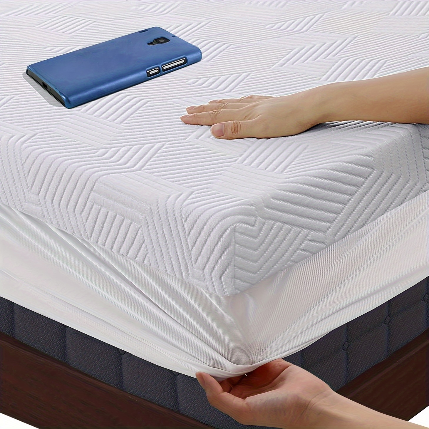 

Mattress Topper Memory Foam 3 Inch Gel Mattress Pad Cover With 18'' Deep Pocket For Bed Topper With Removable Rayon Made From Bamboo Cover Soft & Breathable