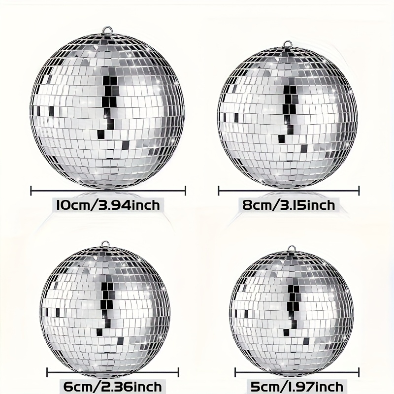 Image of 1/4pcs Flashing Silvery Glass Coslin Cover Ball 3.94" Home/festive/christmas/holiday Party Decorations