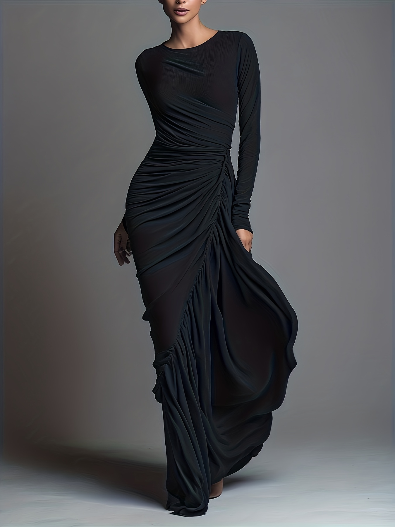 slim fit dress slacks Plus Size Abstract Floral Mesh Cami Maxi Dress main image 0