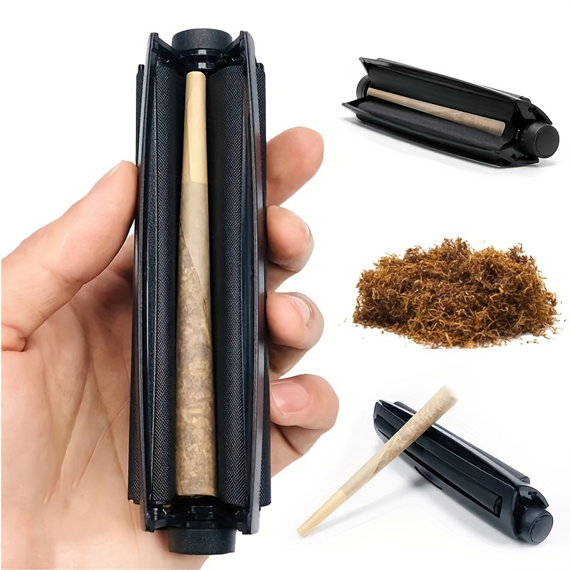 easy to use 110mm manual cigarette roller portable black tobacco rolling machine for diy cigarette rolling machine smoking equipment details 0