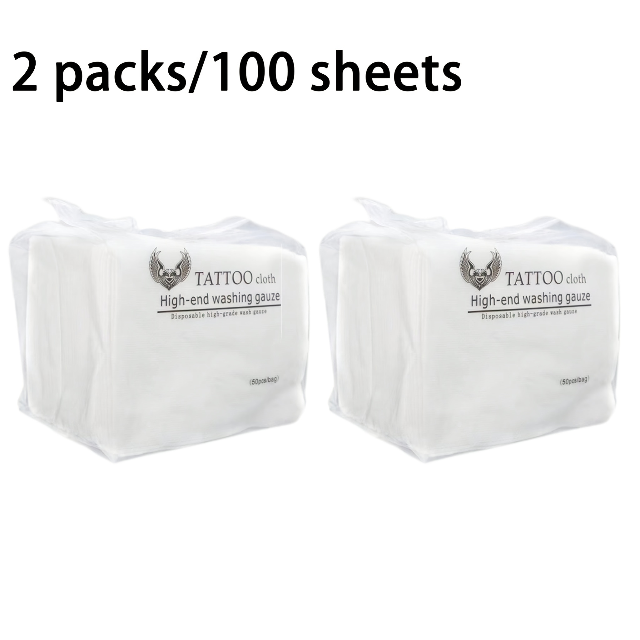 TEMU Tattoo Wipes, Water-absorbent Cleaning Cloths, Used For Tattoos, Tattooing, Makeup Removal, Dry Wiping Towels, Non-woven Fabric, Suitable For