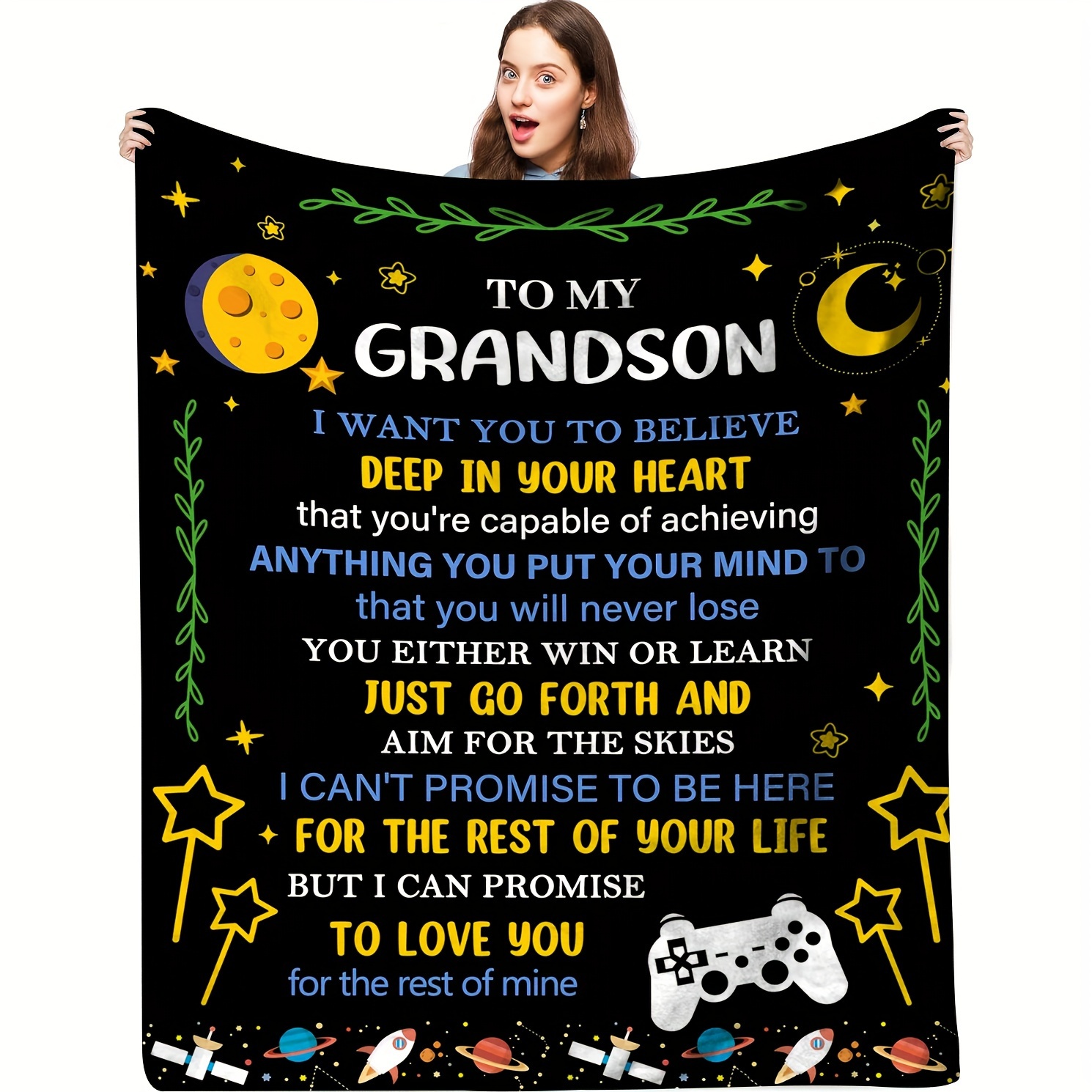 

For Blanket - - Motivational - All - Knitted Polyester -