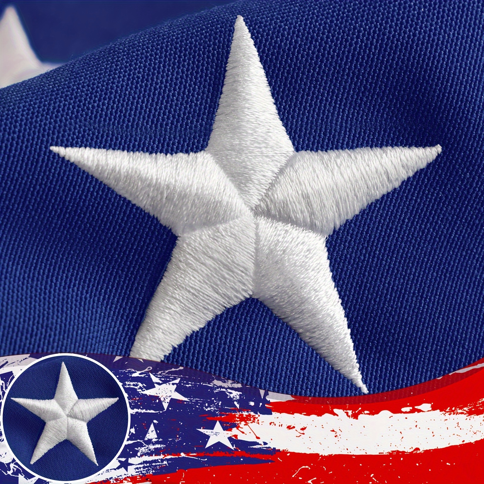 

Beautiful Embroidered Stars - 5 Sizes Of American Flags: 2x3ft, 2.5x4ft, 3x5ft, 4x6ft, 5x8ft - Heavy Duty Nylon, Uv Resistant, Windproof, Durable, And Fades Resistant With Brass Grommets