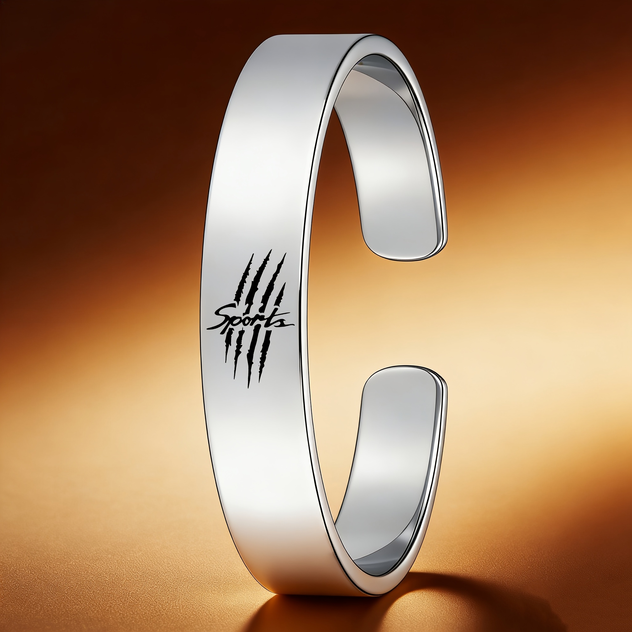 Minimalist Sporty 304 Stainless Steel Open Bangle Bracelet