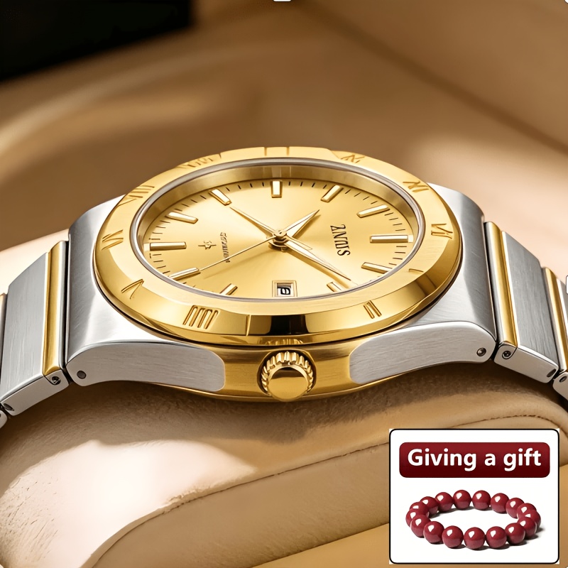 Image of 1pc Men's Luxury Business Fully Automatic Movement Watch, Men's Fashion Trend Simple Versatile Business Watch, Suitable For Festival Gifts.1