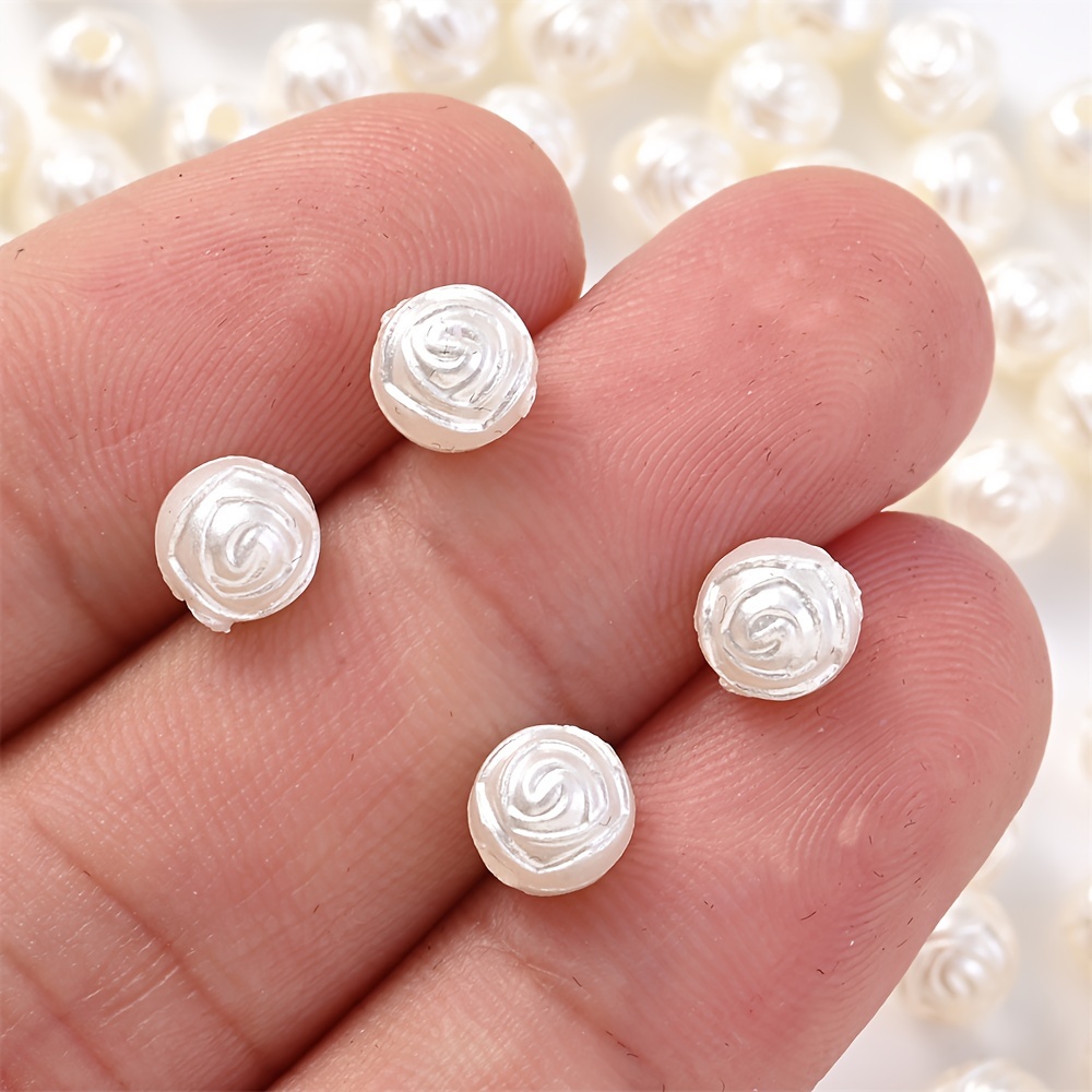 200pcs acrylic rose beads handmade diy flower Temu
