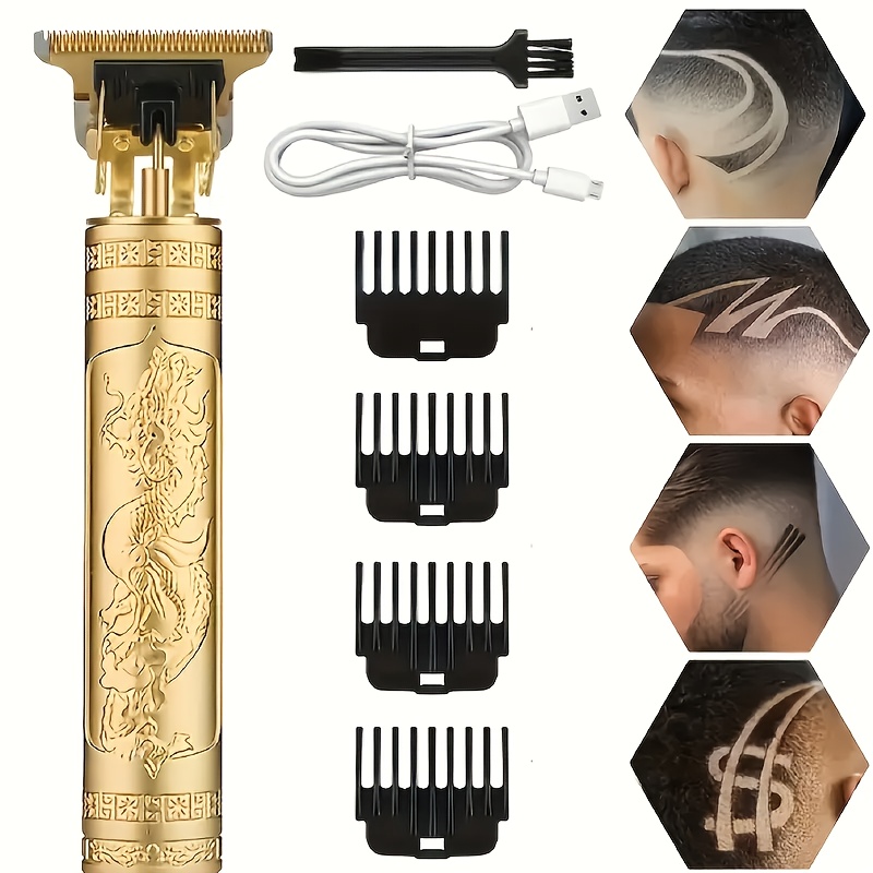 TEMU Beard Trimmer For Men Featuring A 0 , Rechargeable Lithium Battery, Abs Plastic Construction, Usb Charging , And Comes With A Limit Comb As A Hair Care Accessory. Ideal For Modern Grooming And
