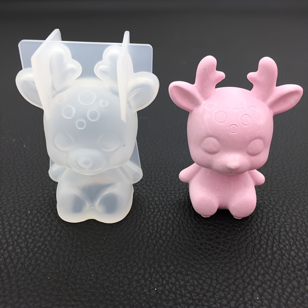 

1pc Plum Deer Resin Silicone Mold For Diy Crafts, Unusual Shape, Home Decoration