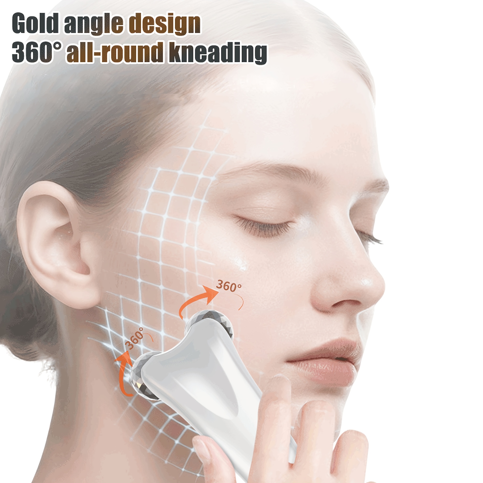 New Electric 3D Facial Massage Roller with Dual-Roller Design