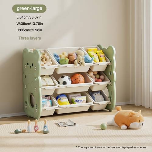 opbergkast met etages en meerdere opbergbakken in verschillende stijlen, geschikt voor het opbergen van speelgoed, boeken en kleding, voor gebruik in slaapkamers, woonkamers en bergingen