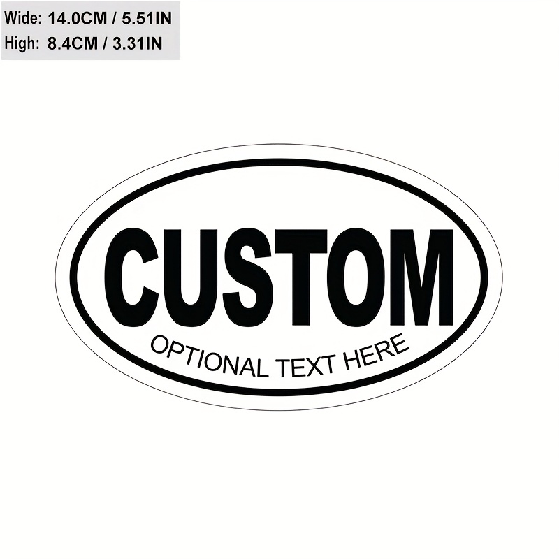 [Custom] Customized Oval Stickers - Vinyl Decal - for Car Truck SUV Window Laptop - Made in USA