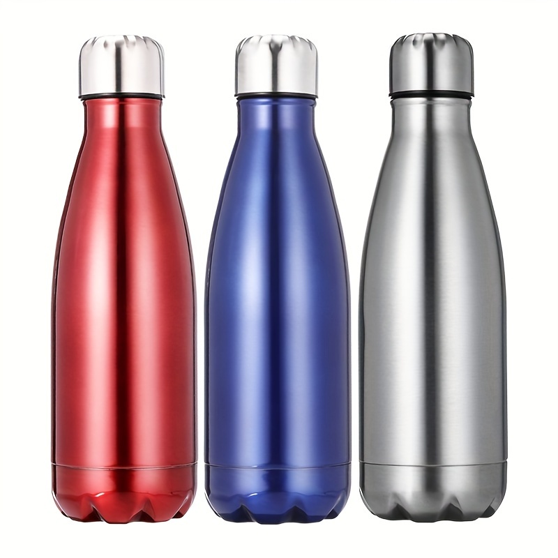 

500ml Stainless Steel Sports Water Bottle With Lid - Durable, Leak-proof For Outdoor Activities