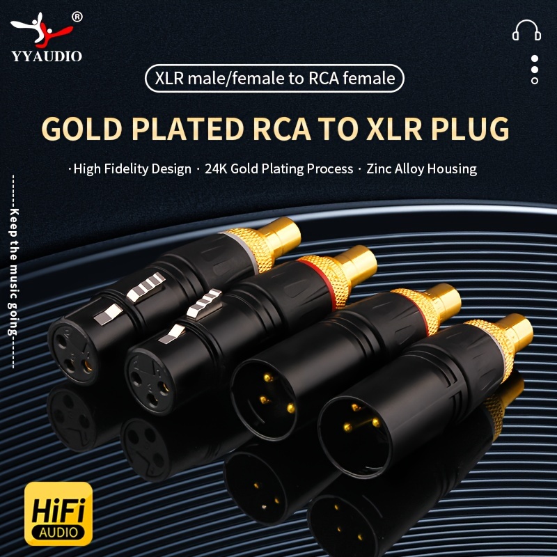 

Rca Female To Xlr Male/female Plug Adapter Connector