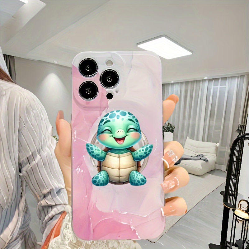 

1pc Design Phone Holder, 6cm/2.36in Acrylic Stand, 360-degree Rotating, Waterproof - Easy Carrying, Turtle Decor