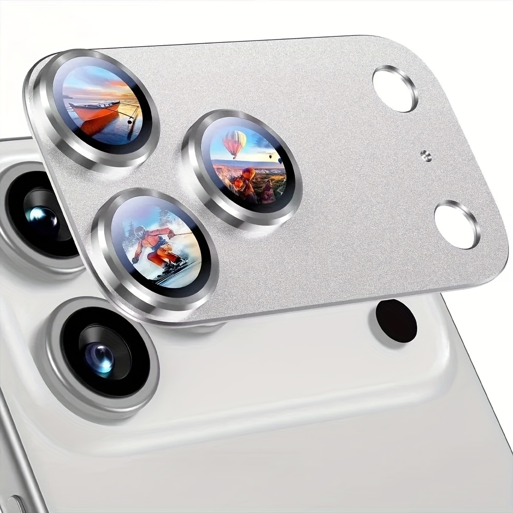 1pc Metal Tempered Glass Lens Protector Full Cover Orange, Blue, Camera Protective Film Hd For Iphone 17 Pro/17 Pro Max