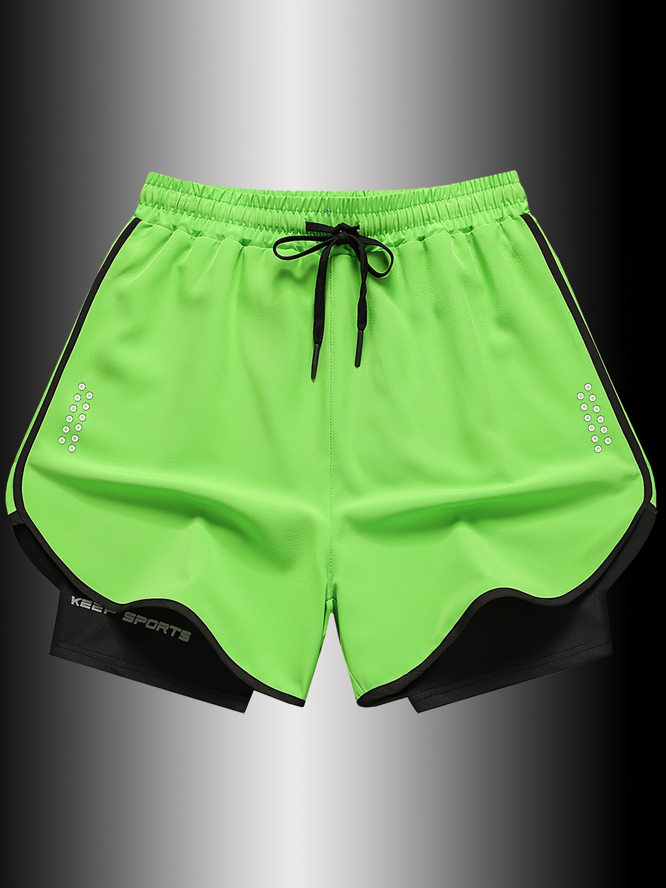 Athletic Shorts Neon Green Cargo Shorts Mens Quick Dry Athletic