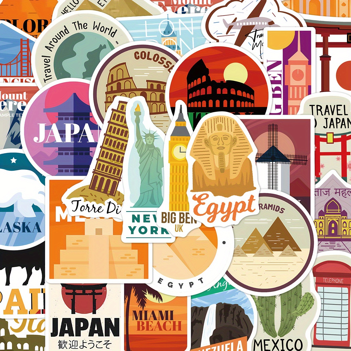 water bottle stickers sold on Temu New Zealand