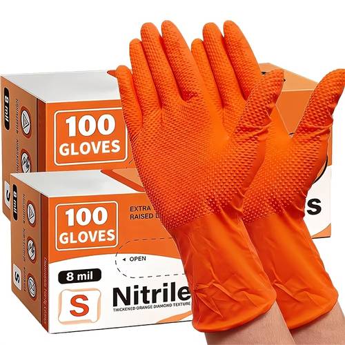 cleaning gloves thickened raised diamond texture nitrile gloves thickened xl sizes powder free and free suitable for car washing outdoor toilet kitchen and home cleaning car washing gloves use