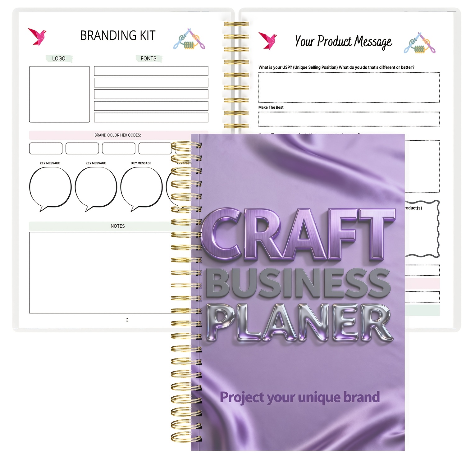 TEMU A5 Spiral Clay Log Business Planner - A Record Book Designed For Creative Entrepreneurs, Featuring Tracking And Goal-setting Sections For Makers
