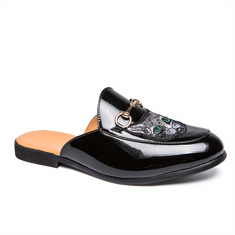 Black Embroidered Slip-On Men’s Mules Embroidered mules - Autumn-Winter Men | Dries Van Noten main image 3