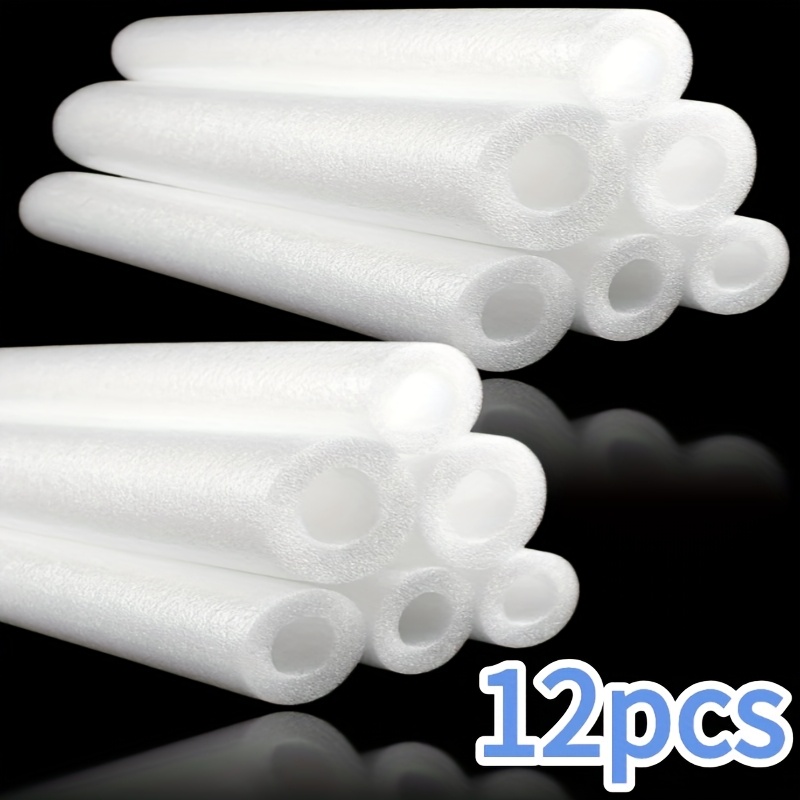 TEMU Tube éponge en mousse artisanale 24/12/6 pièces, tuyaux d'eau, nouilles de natation pour piscine, gaines isolantes pour tuyaux pour protection