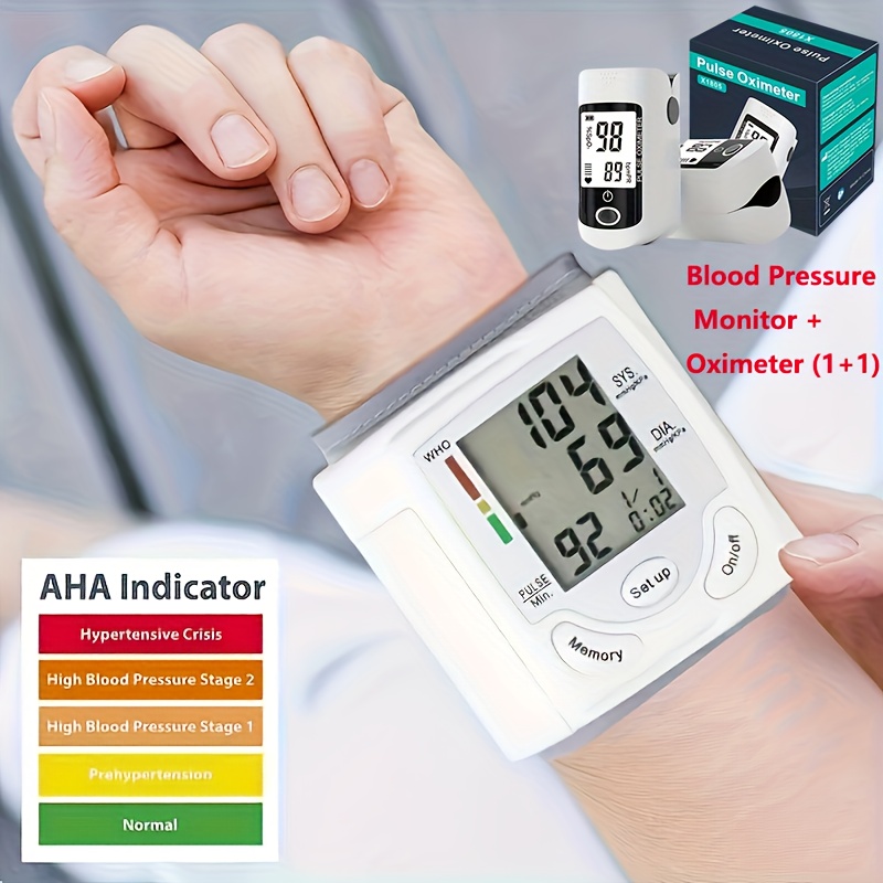 White Blood Pressure Monitor + Pulse Oximeter