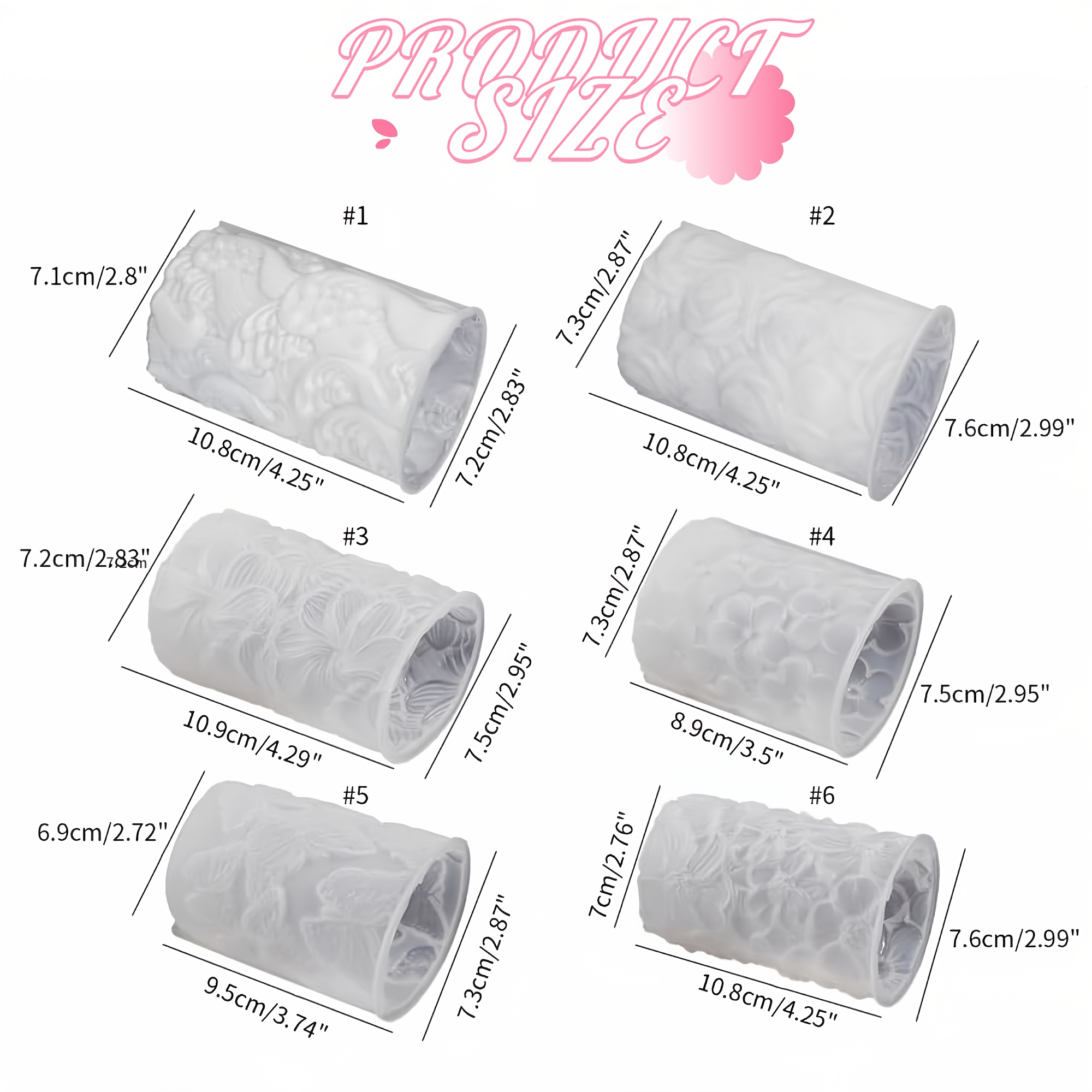 TEMU 6pcs Silicone Candle Mold Set: Create With , Waves, Roses, Windmill Flowers, And Daisies - Candles, Soap, And Fragrances