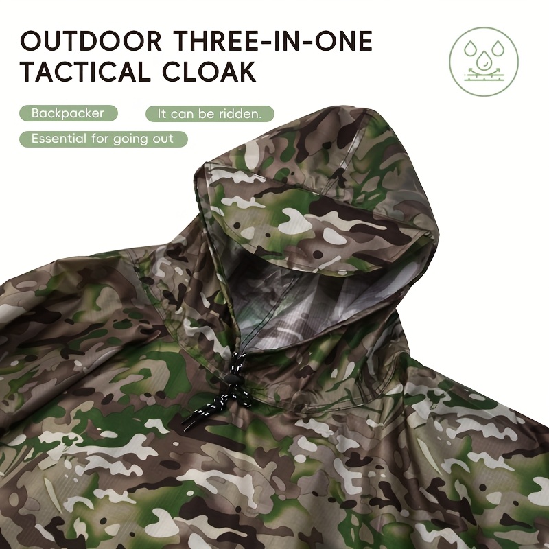 full zip camouflage rain suit style windproof jacket pants Temu