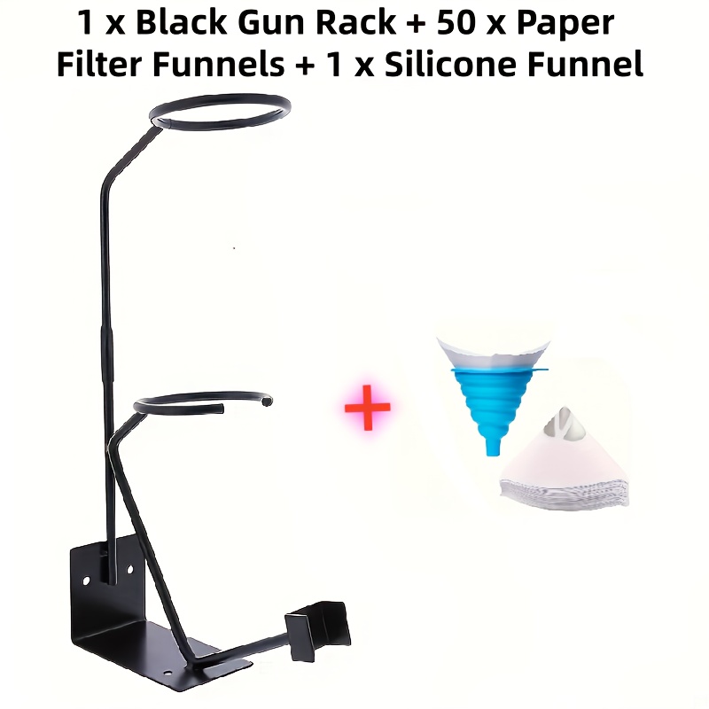 TEMU Support de Montage pour Pistolet à Peinture, Support Spécial pour Pistolet à Peinture, Outil de Pistolet à Peinture - 1 Support Noir Grand + 50