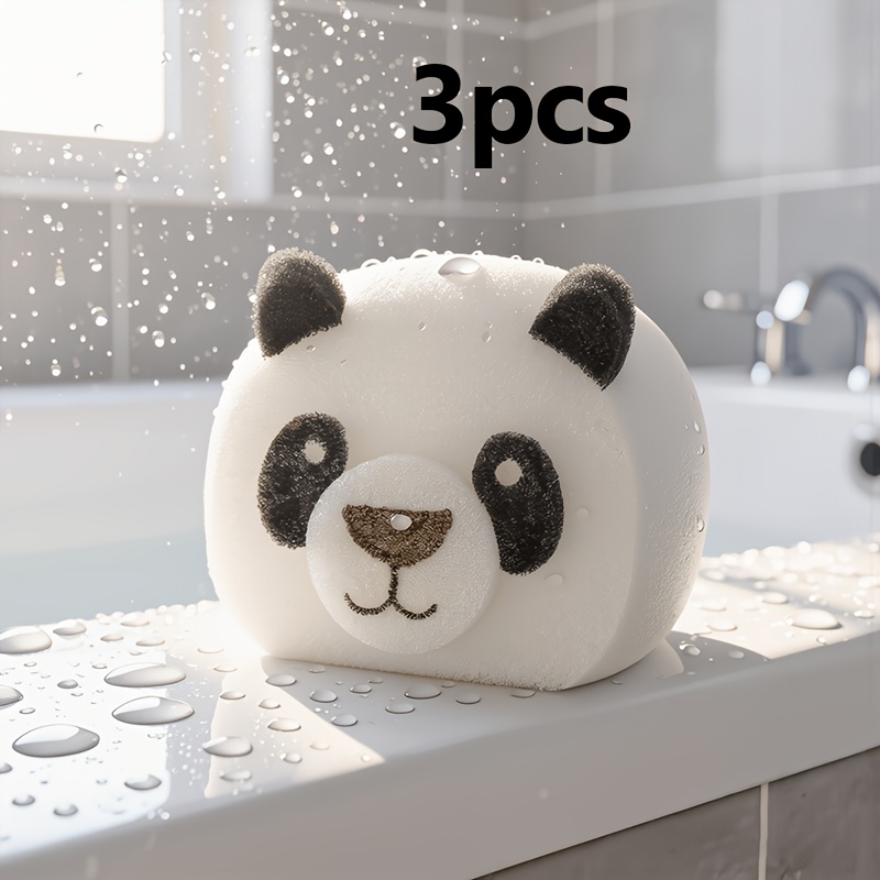 Ins-Style Panda Bath Sponge, Soft Exfoliating Cleaning Puff
