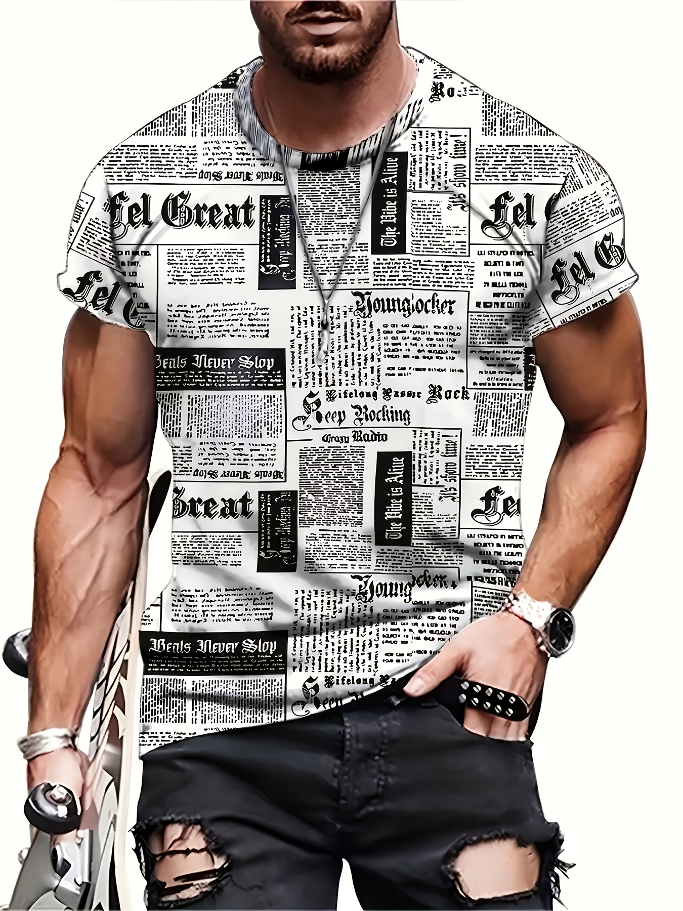 newspaper shirt sold on Temu United States