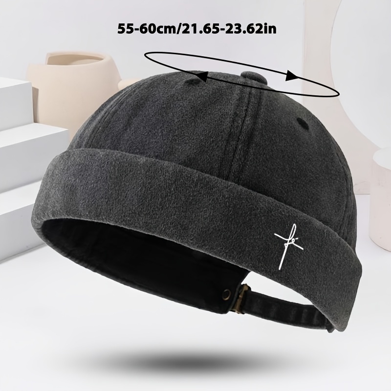 Adjustable Brimless Fedora, Soft Lightweight Vintage Sailor Hat