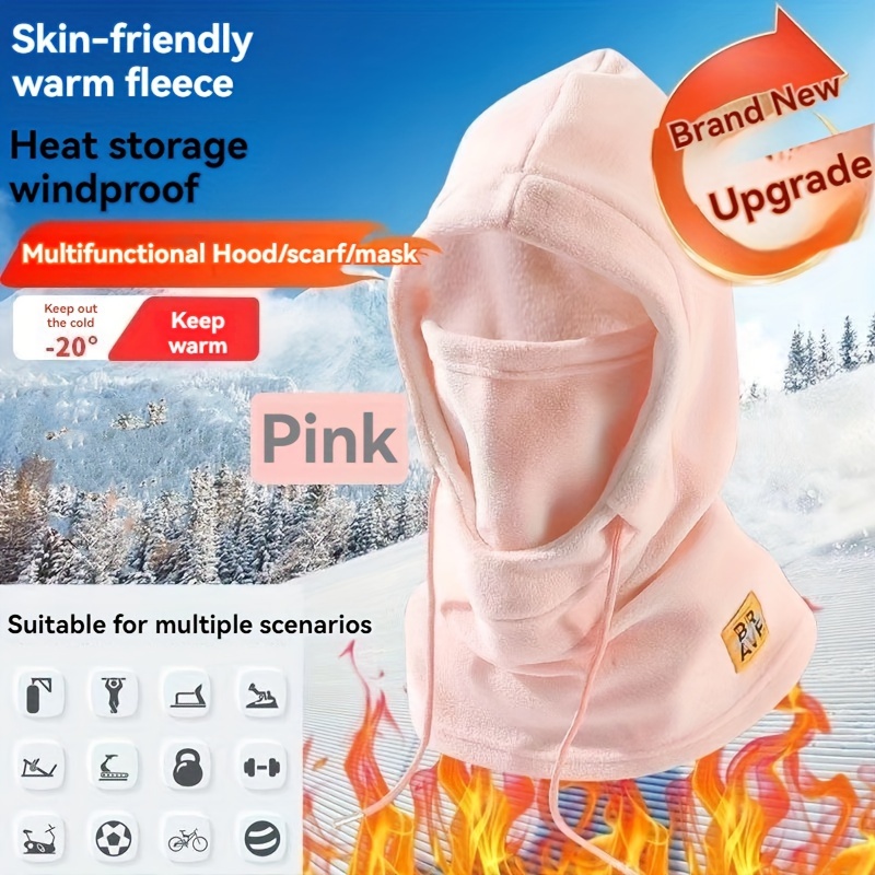 1pc three-in-one multifunctional ski hat, hood, polar fleece scarf, neck scarf, face and neck all-in-one, cycling and cold protection, outdoor sports, warmth, perfect for outdoor activities, cycling and skiing details 0