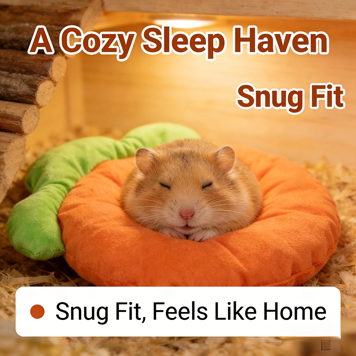 Carrot-Shaped Pet Bed for Small Animals