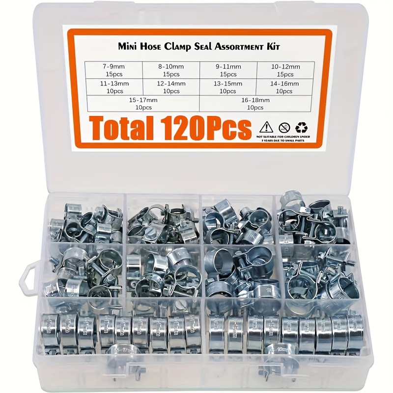 15 Stück Edelstahl-Schlauchschellen Set – Verstellbar 6-32 Mm, 304 Edelstahl, Für Auto, Sanitär, Industrie
