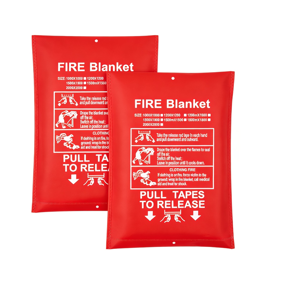 TEMU 2pcs/4pcs/8pcs, Couverture de protection contre les incendies, 47.24 .24 pouces, Couverture en fibre de verre, Convient pour , , le véhicule, -,