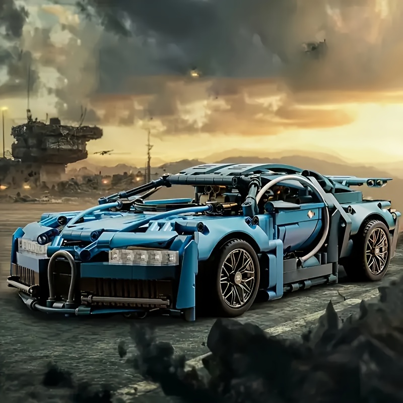 Particle Racing Car Building Blocks High Difficulty Advanced Model