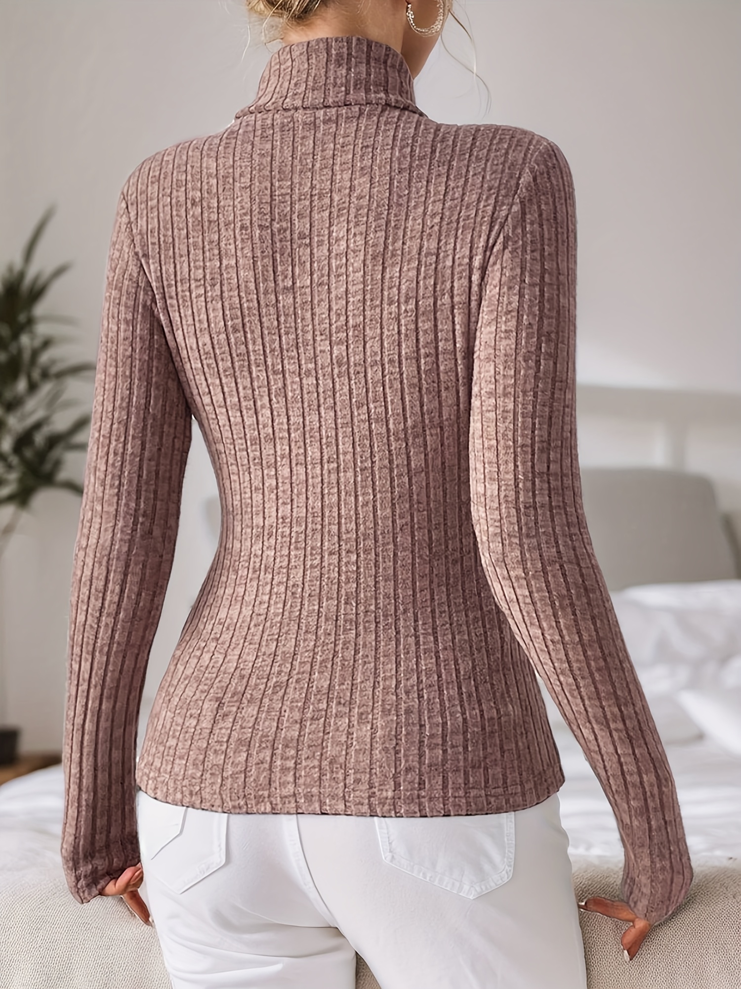 stilvoller strickpullover kragen damen eleganter Temu Germany