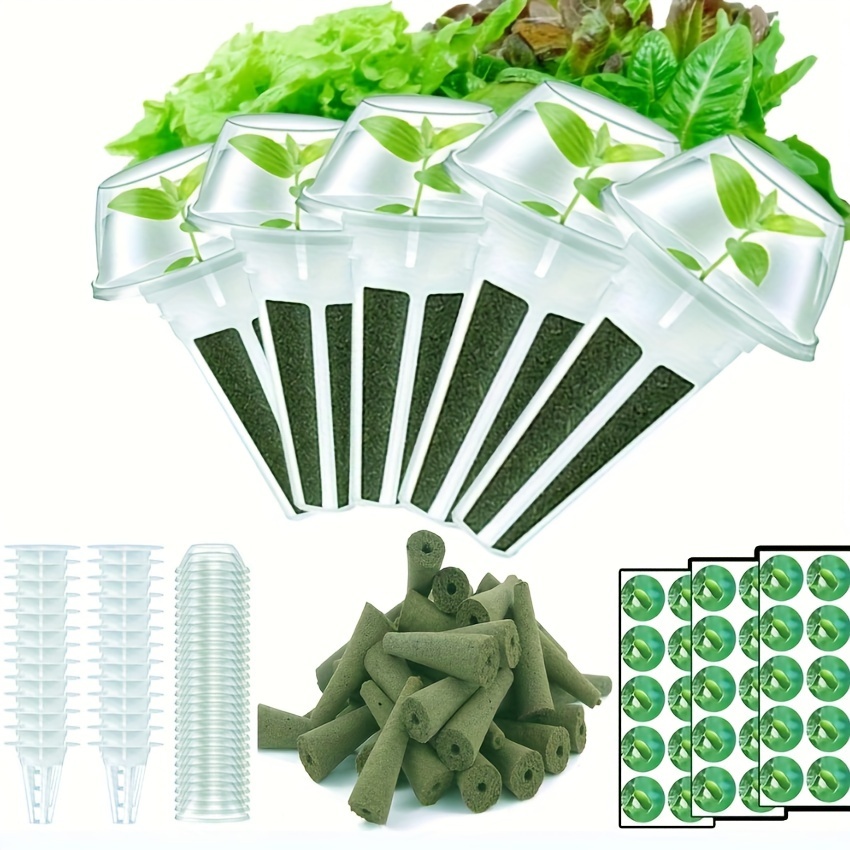 

Hydroponic Starter Kit - Complete 30pc Set With Grow Sponges, Seed Pod Baskets, Clear Dome Lids, And Plant Markers - Perfect For Indoor Gardening