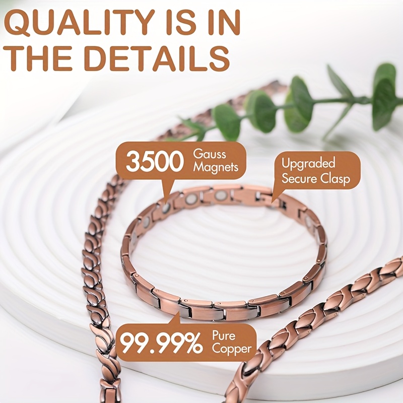 vintage copper magnetic anklet 3500 neodymium magnets Temu Saudi
