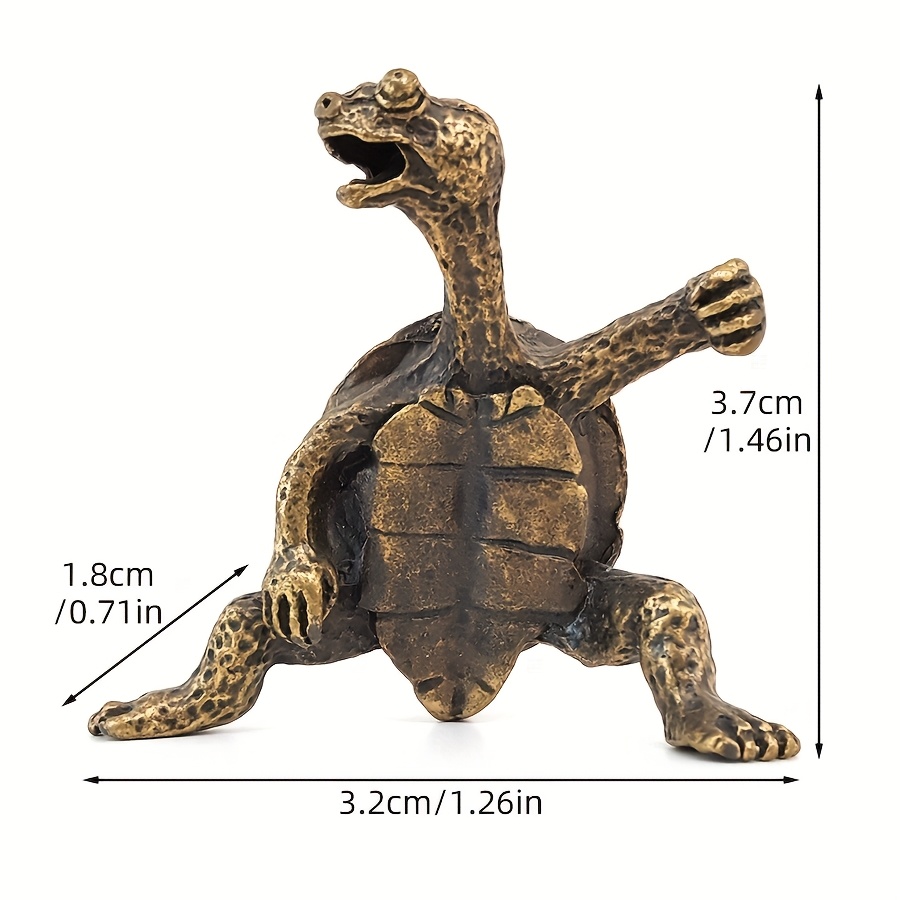 Image of 1pc Martial Arts Turtle Incense Holder - Combat Chinese Boxing Decoration, Alloy Meditation Burner For Home, Office, Temple - No Electricity Needed, Gift For Martial Arts Enthusiasts & Collectors