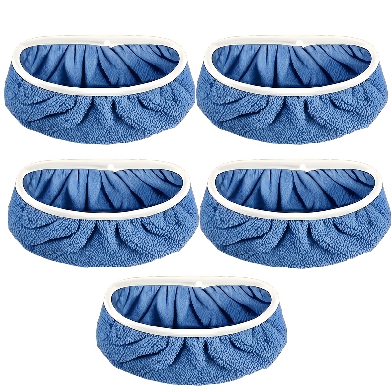 TEMU 5-set Reusable Mop Pads, Mops, Machine Washable Wet Mop Pad Replacement Pack, Suitable For All Sealed Floors - Stone, Hardwood, Composite And